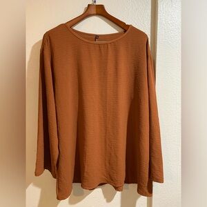 Source Unknown‎ Terracotta Long Sleeve Blouse